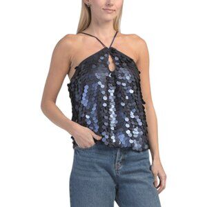 CIEBON Paloma Sequin Halter Top
